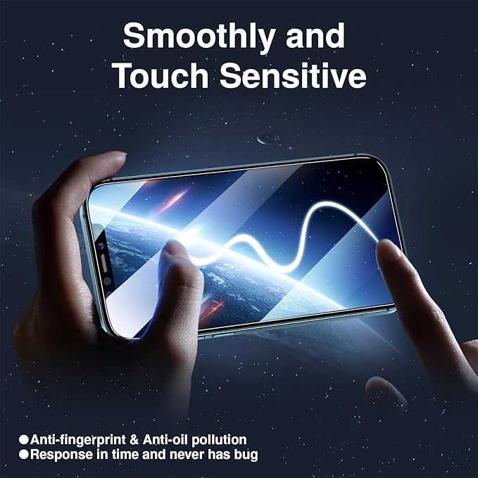 SMARTDEVIL 2+2Pack Privacy Screen Protector for iPhone 12 Pro with Camera Lens Protector,Shatterproof Tempered Glass [True 28°Anti Spy] [9H Hardness][Automatic Dust-Elimination Install][Bubble Free]