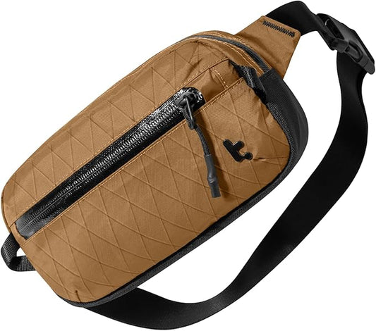 tomtoc 1.5L X-Pac Sling Bag with RFID Blocking, Crossbody Bag Minimalist Chest Shoulder Pack for Men/Women, Water-resistant Lightweight Casual Funny Pack for Travel, Daily Commute