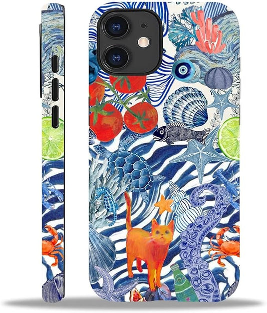 Case for iPhone 11,Leopard Cherry Shell Aesthetics for Woman Men Full Body Protective Cover Shockproof 2 in 1 Silicone + Hard PC Case for iPhone 11