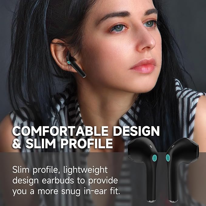 1 Hora 6 Packs Wireless Earbuds Bluetooth 5.3, Sports Headphones Deep Bass in-Ear Earphones, Premium Sound with Charging Case, Compatible with iPhone, Android Smartphone, Tablet, Laptop