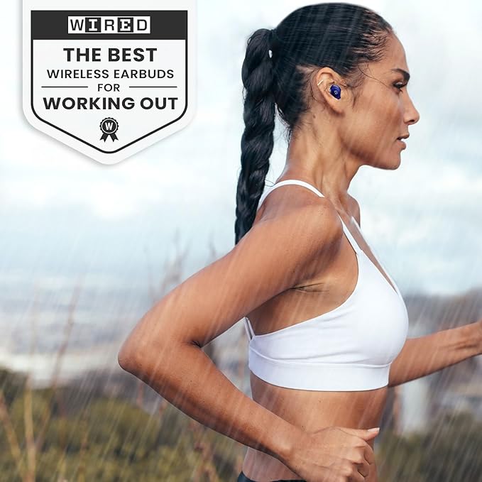 Tempo 30 Wireless Earbuds for Small Ears - Award-Winning Sound, Sweatproof Bluetooth Earbuds, Comfortable Ear Buds for Women, Navy Earphones for Small Ear Canals, Long Battery Headphone