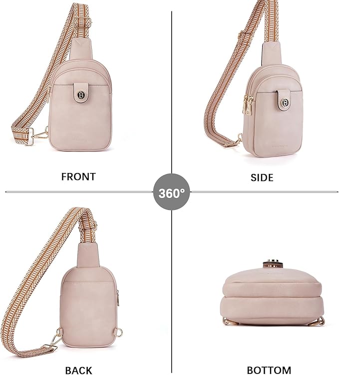 BOSTANTEN Small Sling Bag Crossbody Bags for Women Trendy Crossbody Purse Leather Chest Bag