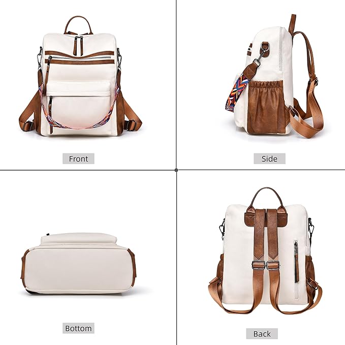 Dora & Liz Womens Backpack Purse Leather Fashion Travel Backpack Purse for Women Designer Ladies Shoulder Bags