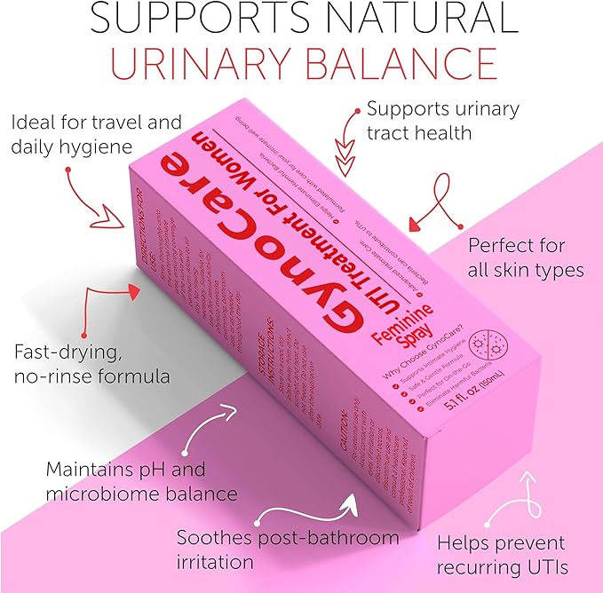 Feminine Spray | UTI Treatment for Women | UTI Defense & Intimate Odor Control | Daily Feminine Hygiene Spray | Eliminate Harmful Bacteria | Gentle, Safe, Travel-Friendly & pH-Balanced | 5.1 fl oz