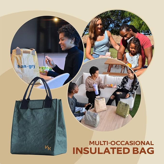 VonNova Women’s Insulated Lunch Bag with Premium 4mm Cooler Insulation, Cute Large 7L Lunch Tote for Office, Durable Small Lunch Box for Women, Stylish Lunchbox for Adults, Teens, Nurses, Teachers