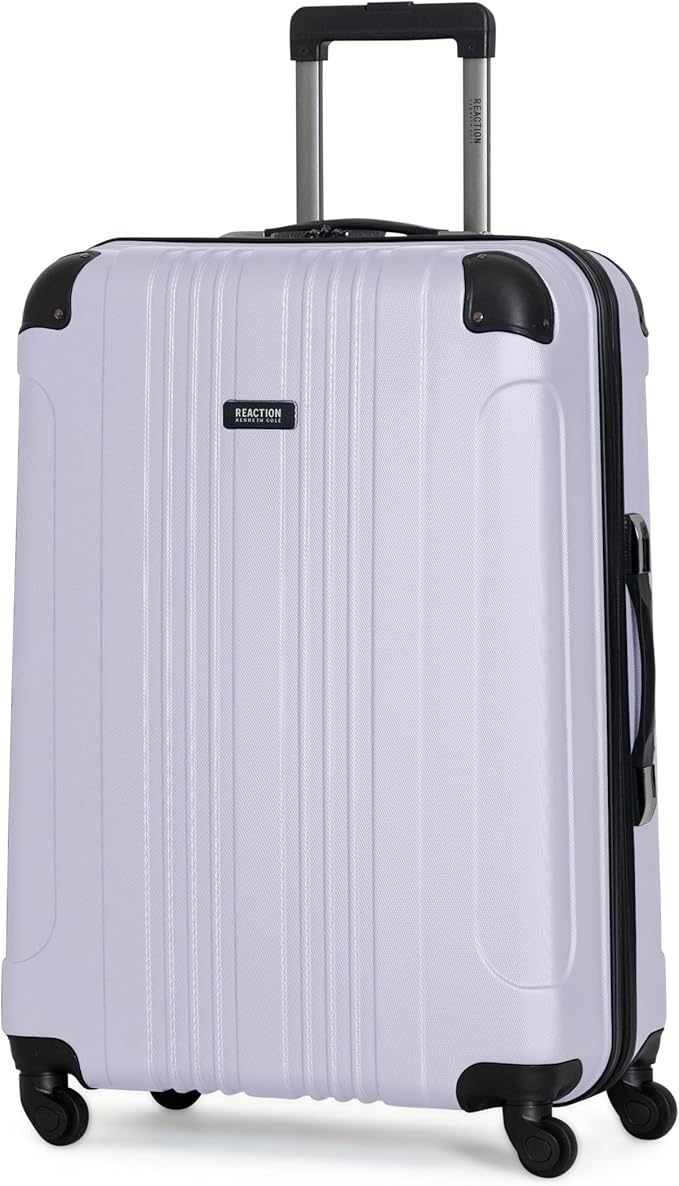 Kenneth Cole REACTION Bounds Lightweight Hardshell 4-Wheel Spinner Luggage, Lavender, 28-Inch Checked