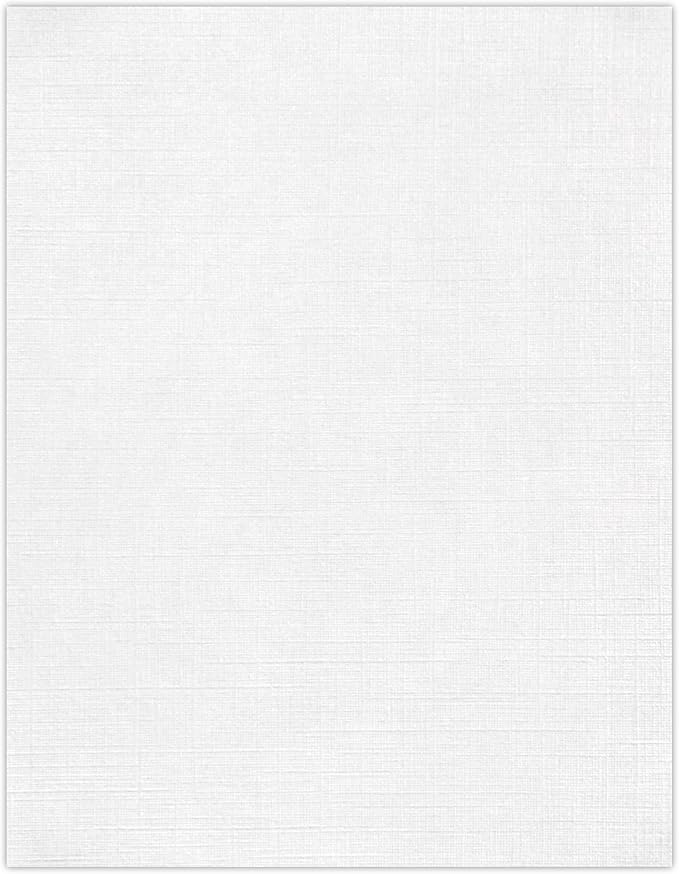 LUXPaper 8.5" x 11" Paper | Letter Size | White Linen | 24lb. (60lb. Text) | 250 Qty