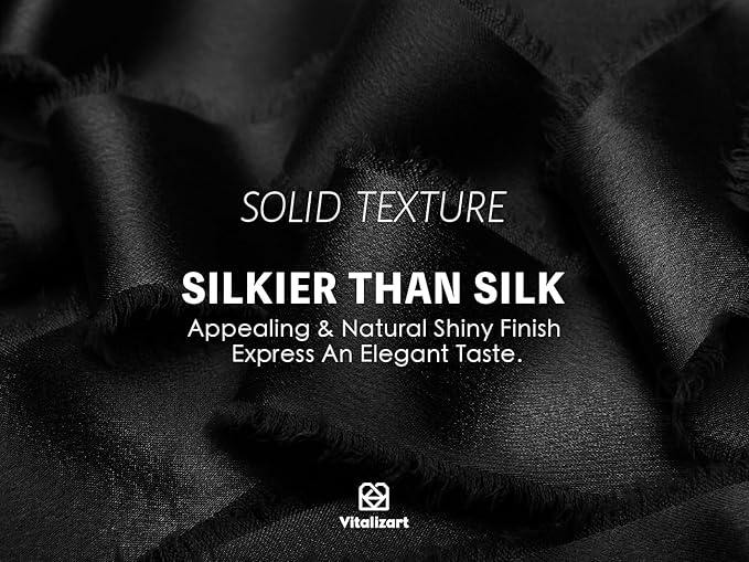 Vitalizart Black Silk Satin Ribbon 1 Inch x 15 Yard Wooden Spool Handmade Frayed Ribbon for Gift Wrapping Baby Shower Wedding Bridal Bouquets Holiday Decor 3 Rolls x 5 Yard