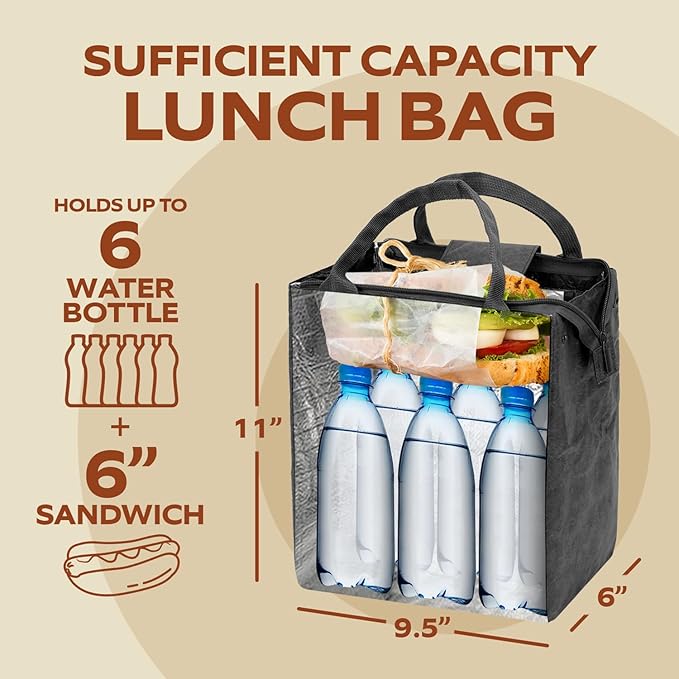 VonNova Women’s Insulated Lunch Bag with Premium 4mm Cooler Insulation, Cute Large 7L Lunch Tote for Office, Durable Small Lunch Box for Women, Stylish Lunchbox for Adults, Teens, Nurses, Teachers