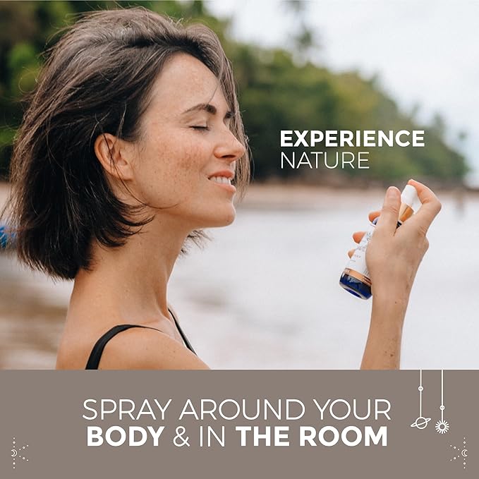 BALIPURA - 7 Chakra Aura Crystal Mist Spray with Frankincense, Sweet Orange, and Frangipani - Energy Cleansing and Spiritual Harmony