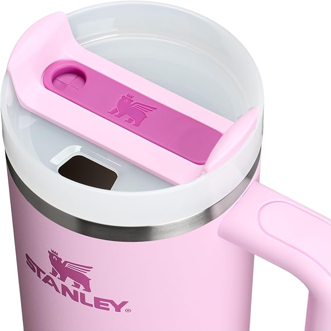 Stanley Quencher H2.0 Tumbler with Handle and Straw 30 oz | Flowstate 3-Position Lid | Cup Holder Compatible for Travel | Insulated Stainless Steel Cup | BPA-Free | Cherry Blossom