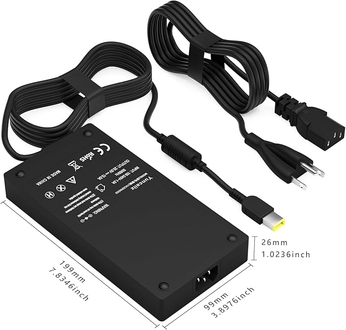 300W 20V 15A AC Laptop Adapter Replacement for Lenovo Legion 5 Pro 15 16 17 Legion 7 7i ThinkPad R9000P R9000K ADL300SDC3A Slim Tip Power Supply