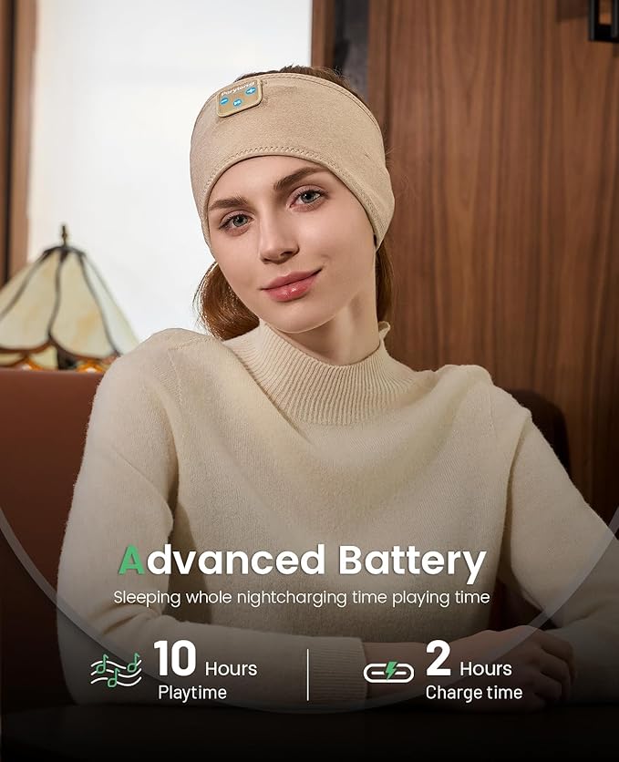 Bluetooth Headphones Headband, Sleep Headphones Bluetooth Headband for Side Sleepers, Reduce Snoring Disturbance for Sleeping, Wireless Headphones for Workout Running Cool Gadgets Unique Gifts