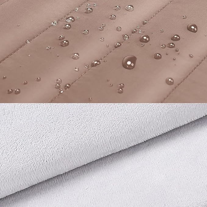 MOSISO 13.3 inch Laptop Case, 13-13.3 inch Puffy Laptop Sleeve Compatible with MacBook Air 13 13.6 M4 M3 M2 M1/Pro 13/Pro 14, HP Dell ASUS Lenovo,Polyester Horizontal Bag with Small Case, Brown