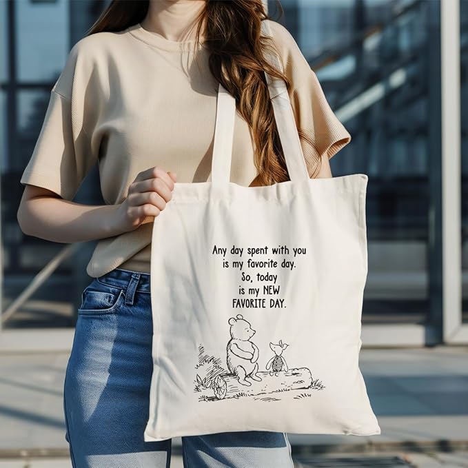 Canvas Tote Bag Aesthetic for Women,Reusable Canvas Cute Shoulder Bag for Grocery, Shopping, Beach & Daily Use