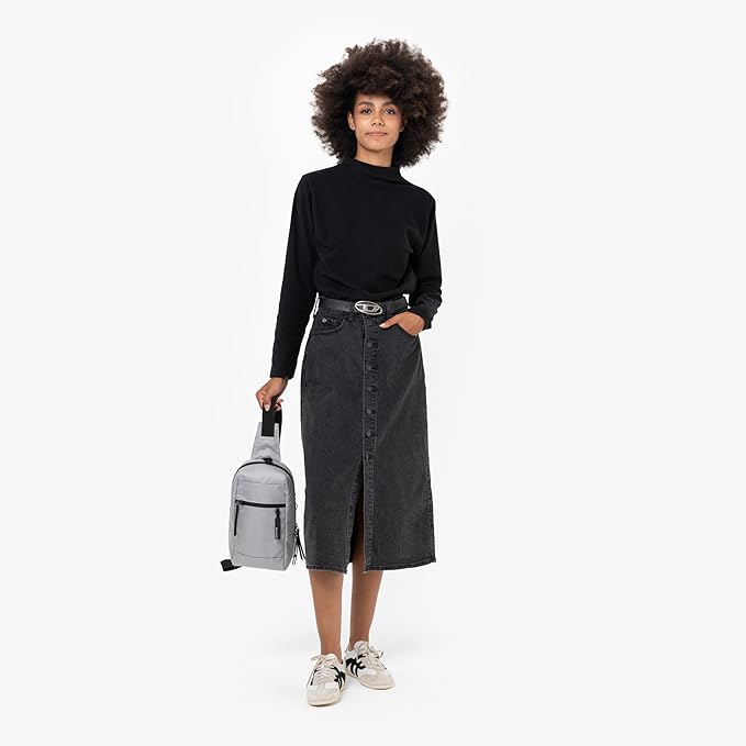 Sherpani Metro, Anti Theft Sling Bag, Sling Backpack, 5L Travel Bag, Shoulder Chest Purse, Crossbody Backpack for Women, Metal Hardware, Travel Gift (Sterling)