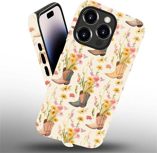 Case for iPhone 14 Pro Max,Western Cowgirl for Woman Men Full Body Protective Cover Shockproof 2 in 1 Silicone + Hard PC Case for iPhone 14 Pro Max