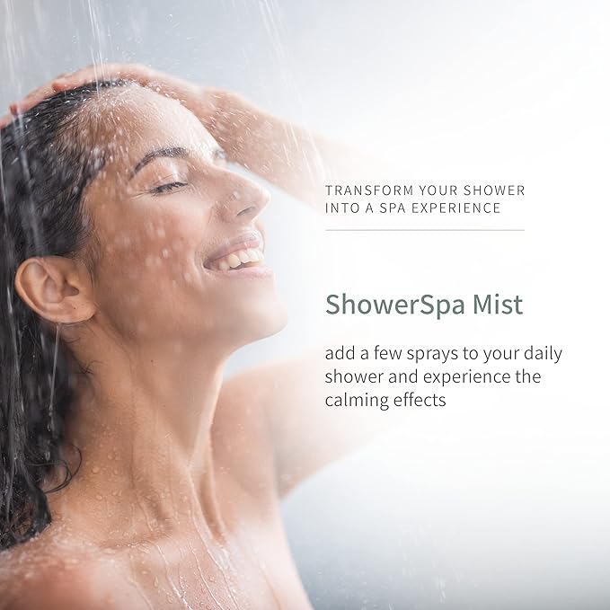 Energizing Lemongrass + Eucalyptus ShowerSpa Mist Spray for Aromatherapy, at Home Spa Experience, Sinus Congestion Relief, and Tension Relief, 4 fl oz.