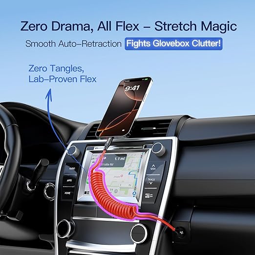 AGVEE 3ft Coiled Short USB to USB-C Charging Cable [USB-IF Certified] 3A Fast Charger Cord in Car for iPhone 16/15 CarPlay, Galaxy S25 S24 S23 S22 S21 S10 S9 S8, Google Pixel, Red