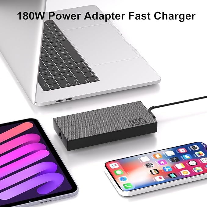 Charger Compatible for Asus ROG Zephyrus G14(2022 2023) GA401 GA401I GA401Q GA401QM GA401QEC GA401IV GA401IVC GA401II GA401IH GA401IU G15 G531GT GA502 GA502D ADP-180TB H Gaming Laptop 180W