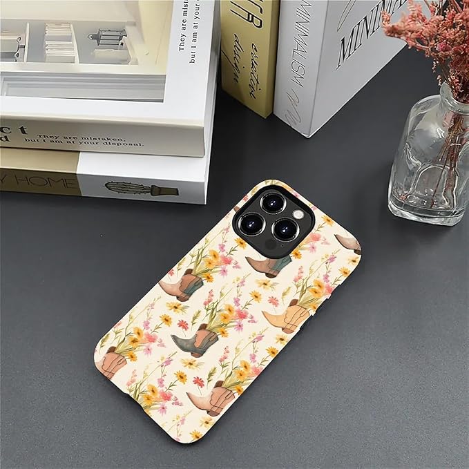 Case for iPhone 13 Pro Max,Western Cowgirl for Woman Men Full Body Protective Cover Shockproof 2 in 1 Silicone + Hard PC Case for iPhone 13 Pro Max