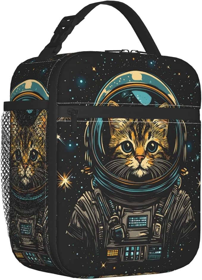 Cat Lunch Box for Women Kids Girls Men Insulated Lunch Bag Lunchbox Adults Lunch Tote Bags Reusable Cooler for Work Office School Picnic Travel