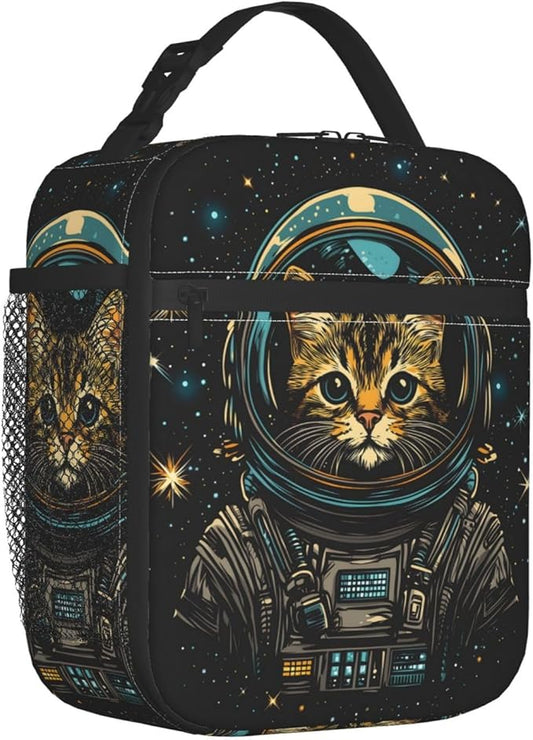 Cat Lunch Box for Women Kids Girls Men Insulated Lunch Bag Lunchbox Adults Lunch Tote Bags Reusable Cooler for Work Office School Picnic Travel