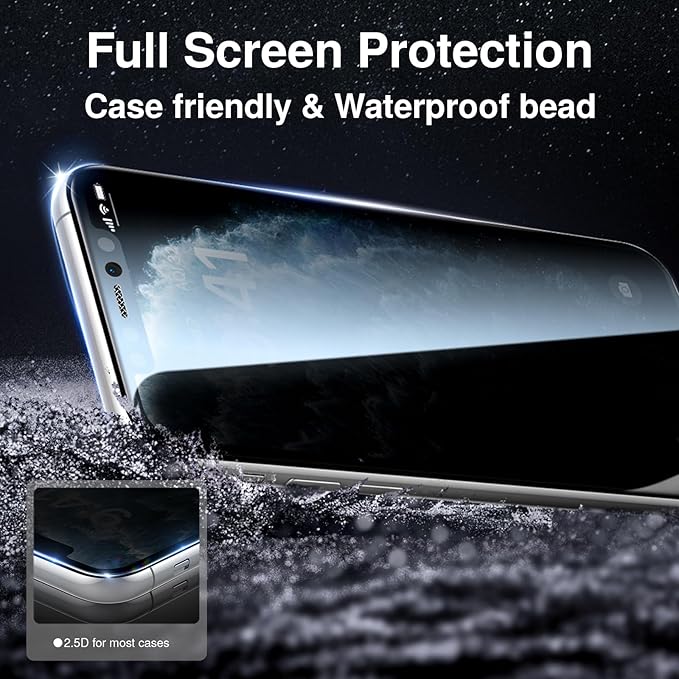 SMARTDEVIL 2PACK Privacy Screen Protector for iPhone 11/XR Shatterproof Tempered Glass [True 28°Anti Spy] [9H Hardness] [Auto Dust-Elimination Install], [Bubble Free]