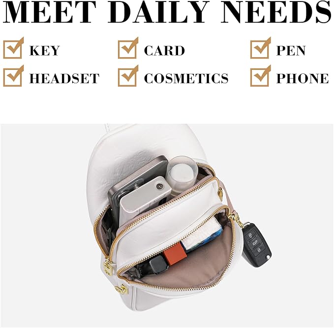 Haytijoe Crossbody Bags for Women Leather Sling Bag Anti-theft Cross Body Bag Travel Sling Purse Chest Bags Fanny Packs