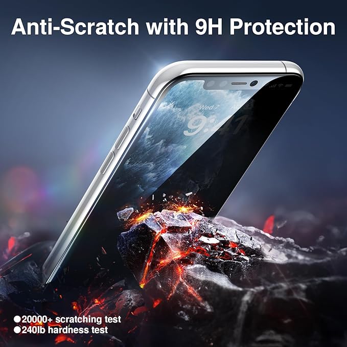SMARTDEVIL 2PACK Privacy Screen Protector for iPhone 11/XR Shatterproof Tempered Glass [True 28°Anti Spy] [9H Hardness] [Auto Dust-Elimination Install], [Bubble Free]