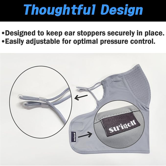 KOREA (Type B) UV Sun Protection Balaclava Half Face Mask - For Golf, Hiking, Running, Cycling & Outdoor Sports