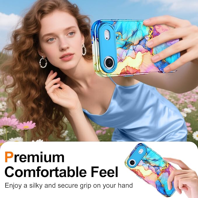 Btscase for iPhone Air Case [Compatible with Magsafe] [Military-Grade Drop Protection] Slim Anti-Scratch Smooth Touch TPU Bumper Shockproof Magnetic Phone Case for Women Girls Men, Colorful