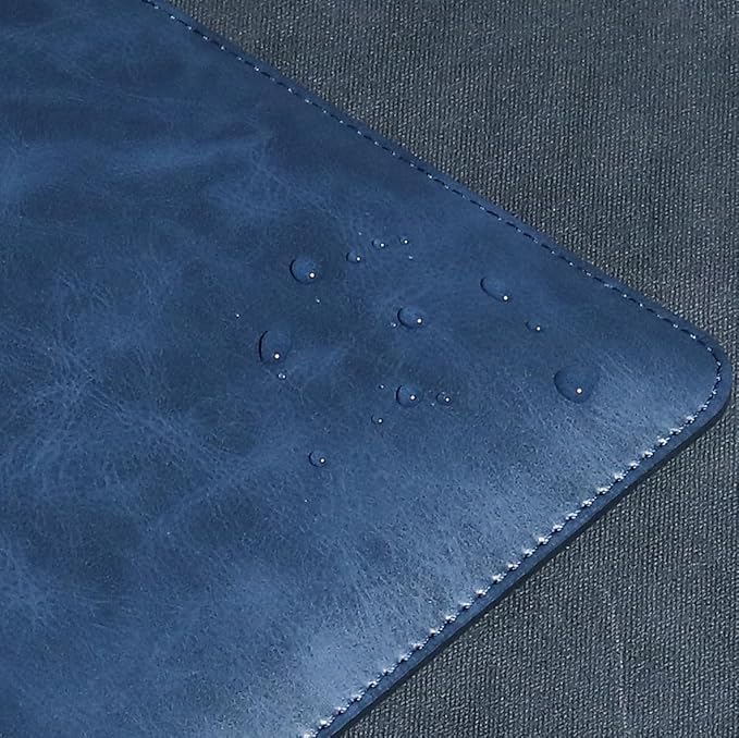 Leather Laptop Sleeve Compatible with MacBook Pro 16 Inch M4 M3 M2 M1 Pro/Max＆MacBook Air 15 Inch M4 M3 M2, Genuine Leather Protective Case Cover,Blue