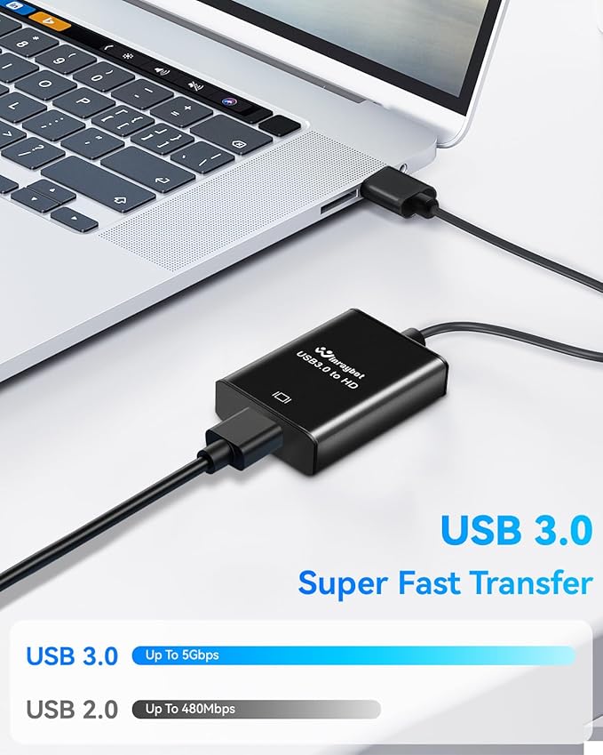 USB to HDMI Adapter,Usb3.0 to Hdmi,HDMI to USBA for Monitor,usba to HD for MacBook hdmi Adapter,Compatible with Windows 10/11 and Mac os