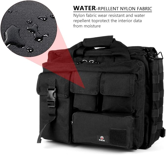 Tactical Briefcase, GES 15.6 Inch Men's Messenger Bag Military Briefcase for Men
