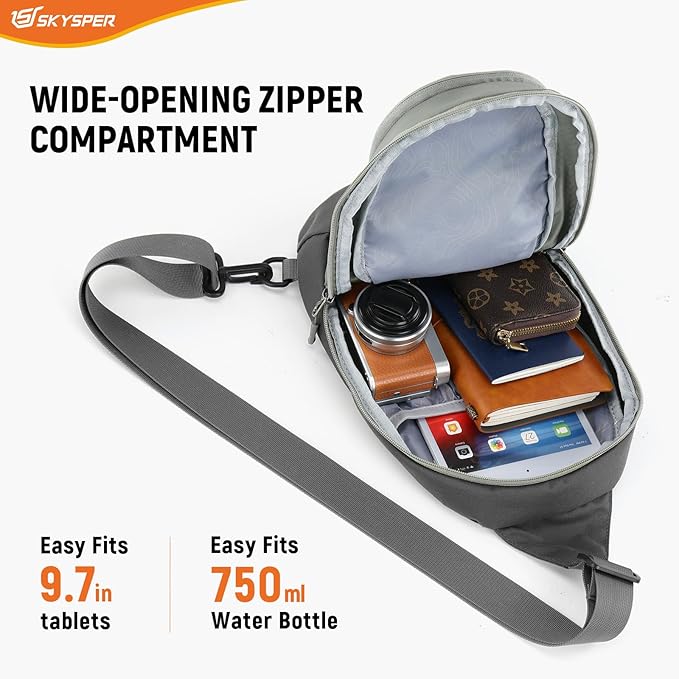 SKYSPER Sling Bag RFID Crossbody Sling Backpack Travel Cross Body Bag Shoulder Sling Daypack