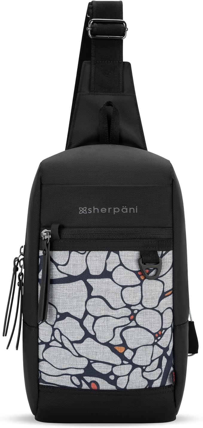 Sherpani Metro, Anti Theft Sling Bag, Sling Backpack, 5L Travel Bag, Shoulder Chest Purse, Crossbody Backpack for Women, Metal Hardware, Travel Gift (Sakura Pro)