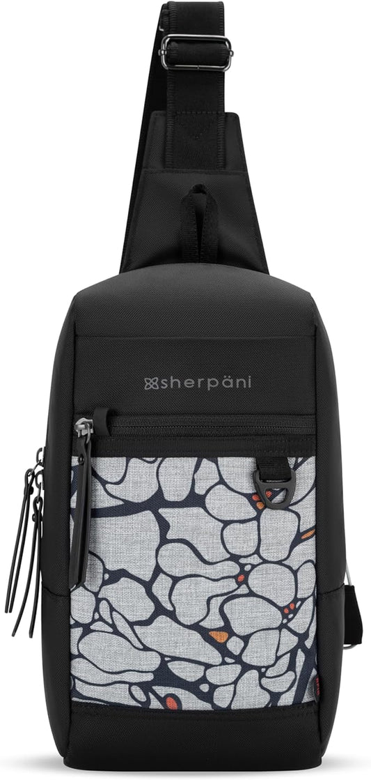 Sherpani Metro, Anti Theft Sling Bag, Sling Backpack, 5L Travel Bag, Shoulder Chest Purse, Crossbody Backpack for Women, Metal Hardware, Travel Gift (Sakura Pro)