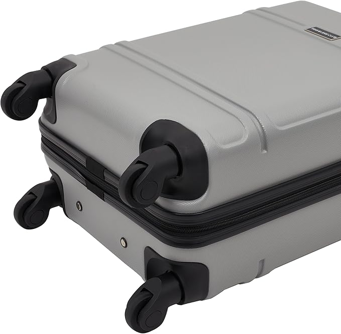 Travelers Club Skyline Spinner Luggage, Gray, 22-Inch Carry-On
