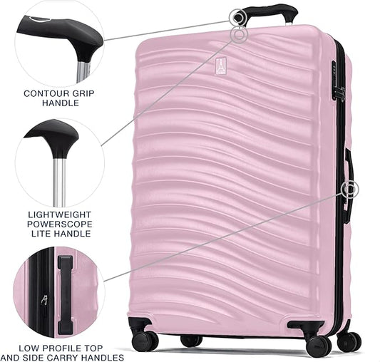 Travelpro Maxlite Air V2 Hardside Expandable Checked Luggage, 8 Spinner Wheels, Lightweight Hard Shell Suitcase, TSA lock, Pink, Checked Large 28-Inch