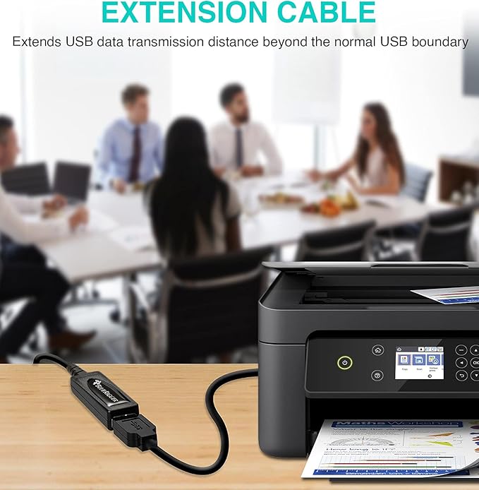 BlueRigger USB Extension Cable (25FT/7.5M, Long Active USB2.0 Extender, Male to Female Repeater, Data Transfer Cord)- for Game Consoles, Printer, Camera, Keyboard, Hard Drives