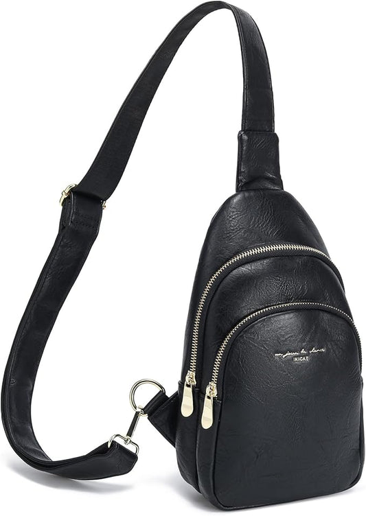 Haytijoe Crossbody Bags for Women Leather Sling Bag Anti-theft Cross Body Bag Travel Sling Purse Chest Bags Fanny Packs