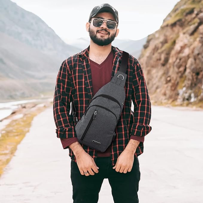 Seoky Rop Small Sling Bag Crossbody for Men Women One Strap Shoulder Cross Body Bag Sling Backpack for Travel