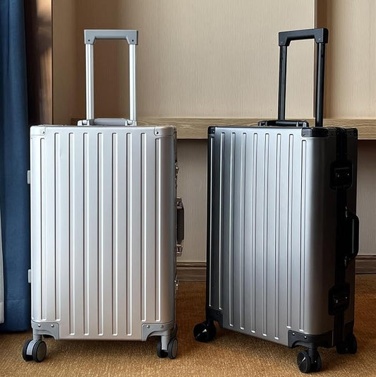 YYW All aluminum-magnesium Carry-On Luggage 20 Inch,Airline Approved Lightweight Suitcase with TSA Lock and Silent Wheels,Suitable for business travel (gunmetal gray, 20in)