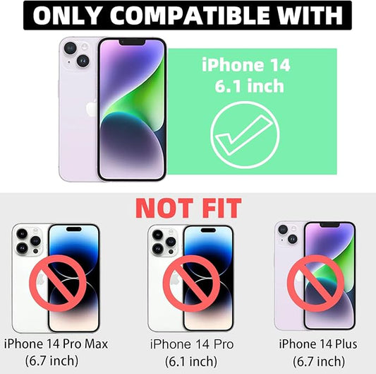 for iPhone 14 Case Magnetic,Soft Cute Luxury Leopard Cheetah Pattern Plating Glitter Bling Phone Case Compatible with MagSafe Clear Shockproof Back Cover for Women Girl 6.1"-Green