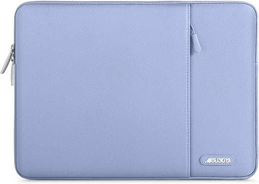 MOSISO Laptop Case 13 inch, 13 inch Laptop Sleeve Compatible with MacBook Air M4 M3 M2 M1 2025-2018 / Pro M2 M1 2025-2016, Polyester Vertical Computer Sleeve Bag with Pocket, Pastel Blue