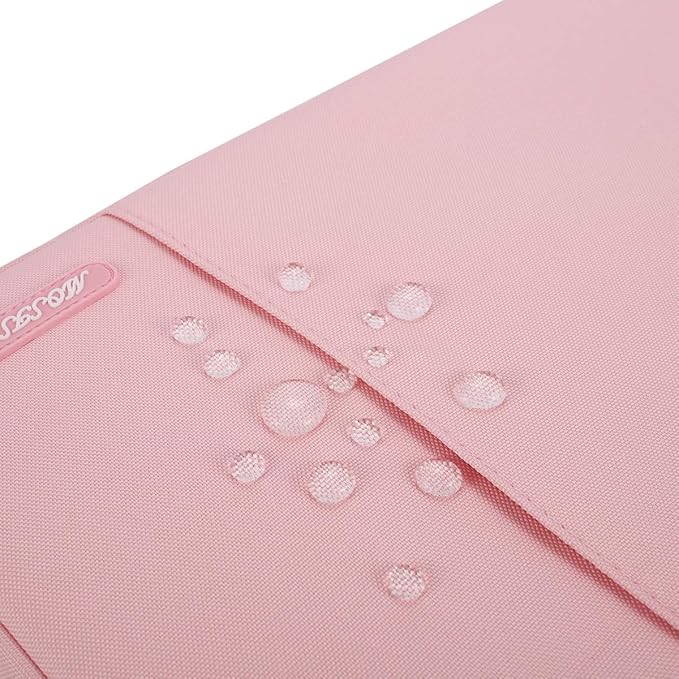 MOSISO Laptop Case 14 inch, 14 inch Laptop Sleeve Compatible with HP Lenovo Dell ASUS Acer, HP Stream, Dell Latitude, Lenovo IdeaPad, Polyester Vertical Computer Sleeve Bag with Pocket, Pink