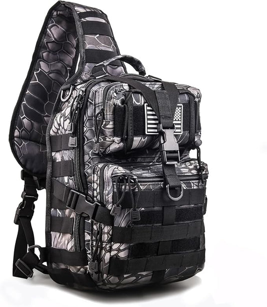 hopopower Tactical Sling Bag Pack Military Rover Shoulder Backpack EDC Assault Range Bag, Water-Resistant