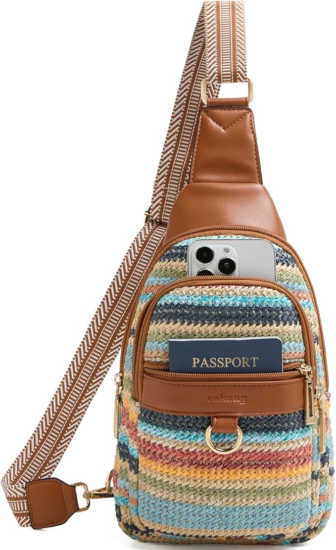 Womens Sling Bag Crossbody Bags for Women Vegan Leather Sling Backpack Daypack Fanny Pack Crossbody Purse Travel