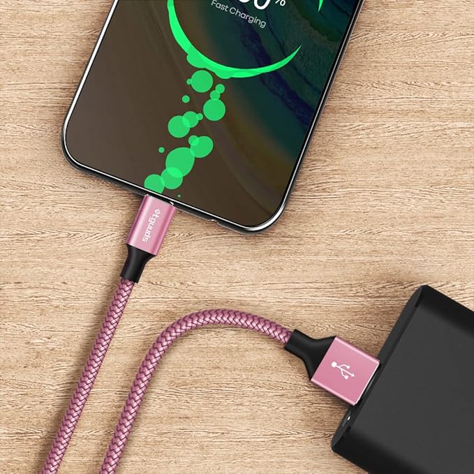 etguuds USB to USB C Cable 3.3ft, 2-Pack USB A to Type C Charger Cord Fast Charging for Samsung Galaxy A15 A25 A35 A55 A54, S24 S23 S22 S21 S20 S10 S10E, Note 20 10, Moto G, for iPhone 16 15, Pink